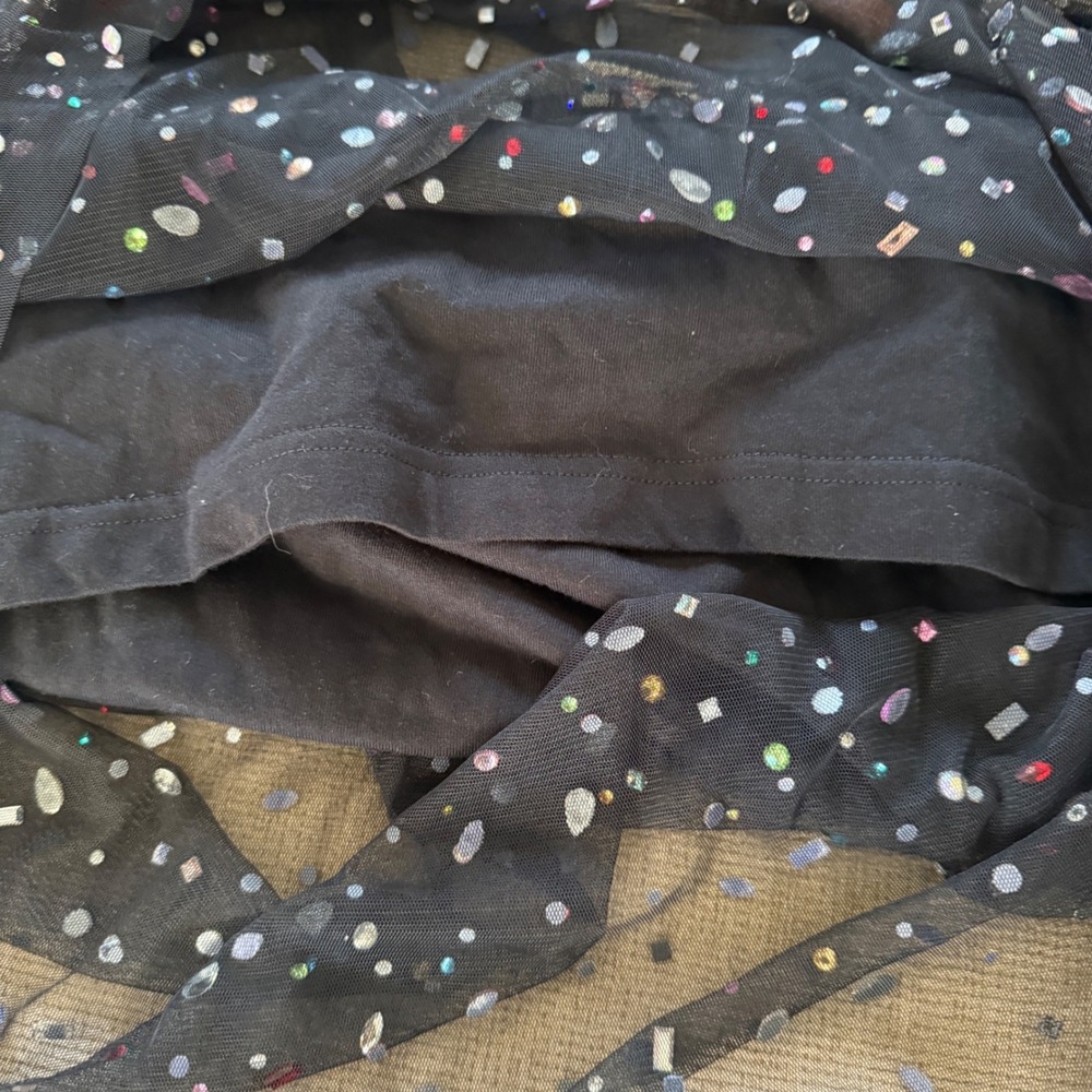 Gorman Womens Dark Fairy Mesh Grunge Rhinestone‎ Dress Midi Size 12 Whimsical - Picture 14 of 14